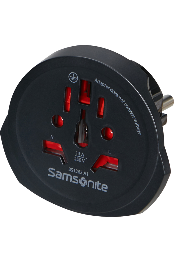 Samsonite Travel Accessories World to Europe Adaptor Svart